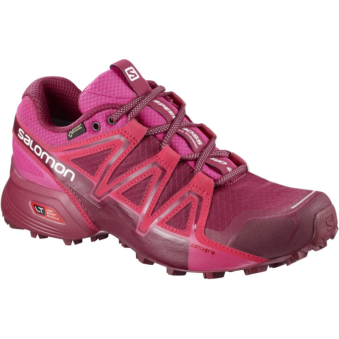 Chaussures De Trail Running Salomon Femme Rouge Foncé - Salomon SPEEDCROSS VARIO 2 GTX® W - France (